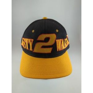 NASCAR Rusty Wallace #2 Hat Miller Genuine Draft Racing Black Snapback Cap